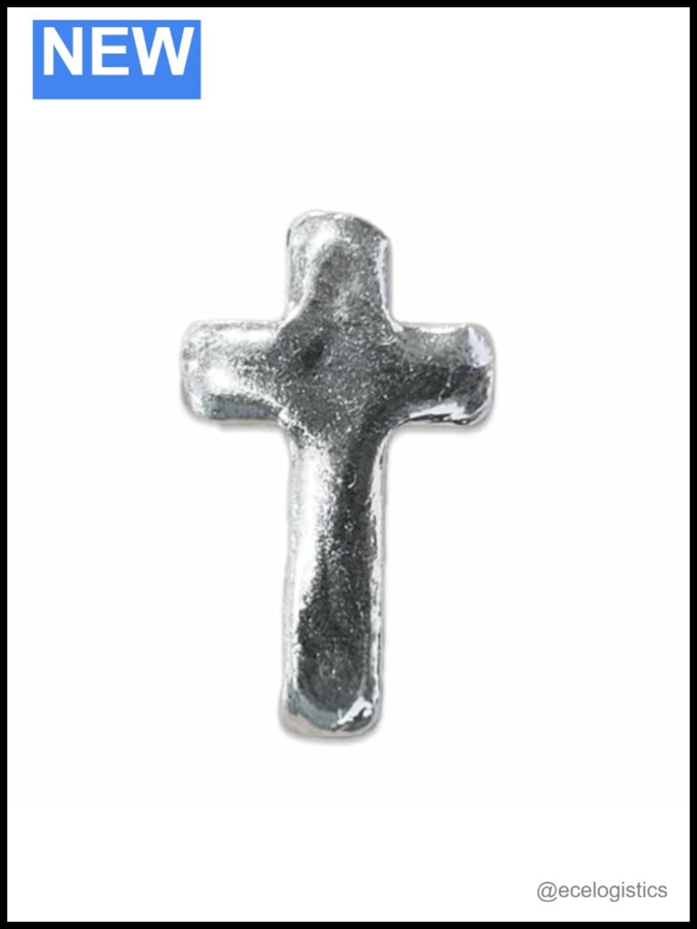 Silver Cross Jesus Christ Easter Charm Necklace Pouch